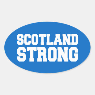 Adesivo Oval Referendo escocês Scotland no azul