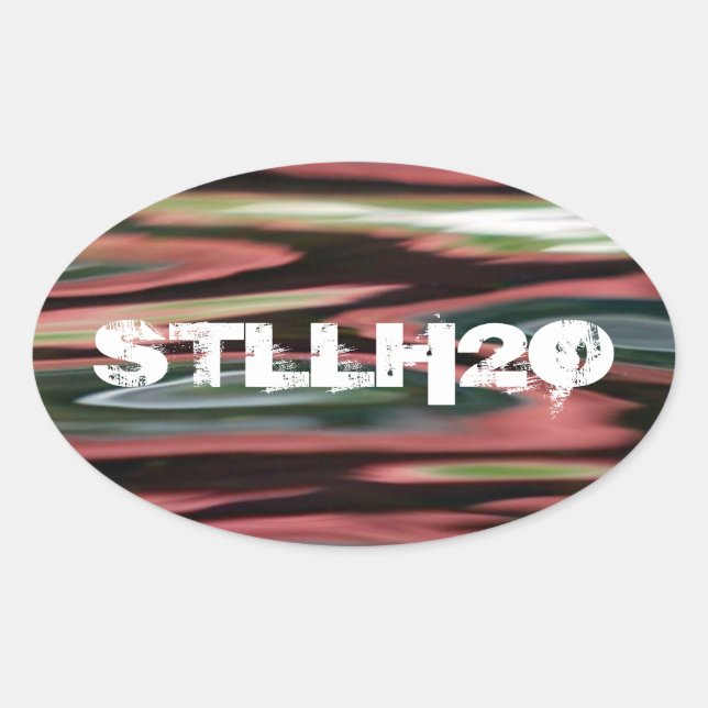 Adesivo Oval Reflexões de Cabina Vermelha (Frente)