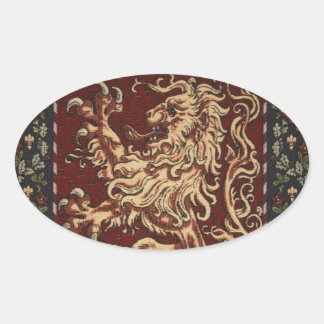 Adesivo Oval Regal Lion Tapestra
