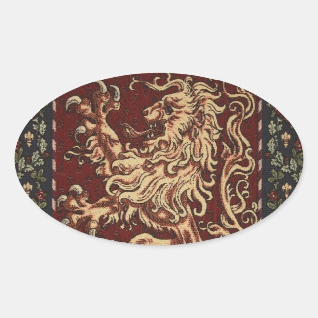Adesivo Oval Regal Lion Tapestra (Frente)