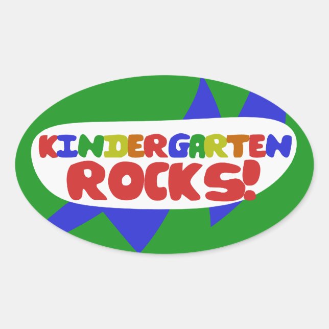 Adesivo Oval Regras do jardim de infância (Frente)