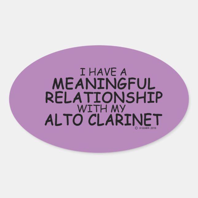 Adesivo Oval Relação Significativa Autocolante Alto Clarinet Ov (Frente)