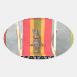 Adesivo Oval Relaxando o Design de Trabalho de arte de vetor de