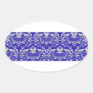 Adesivo Oval Renascimento Damask #1 @ Sonolotre