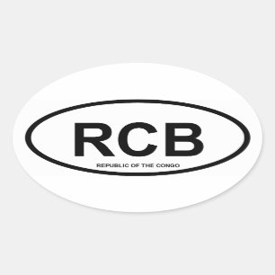 Adesivo Oval República do Congo "RCB"