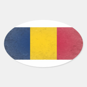 Adesivo Oval República do Tchad