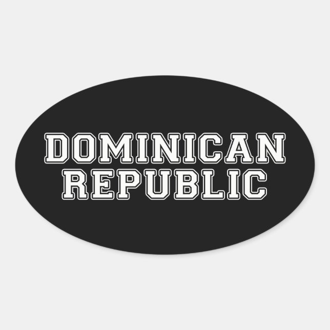 Adesivo Oval República Doinicana (Frente)