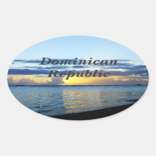 Adesivo Oval República Dominicana