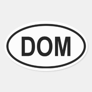 Adesivo Oval República Dominicana "DOM"