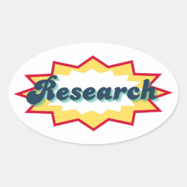 Adesivo Oval Research Sticker, comic book pop design