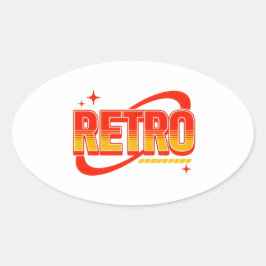 Adesivo Oval Retrô.
