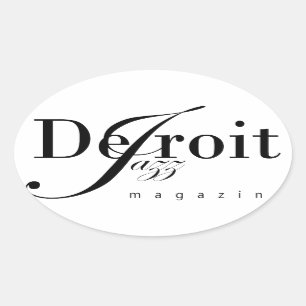 Adesivo Oval Revista Detroit Jazz