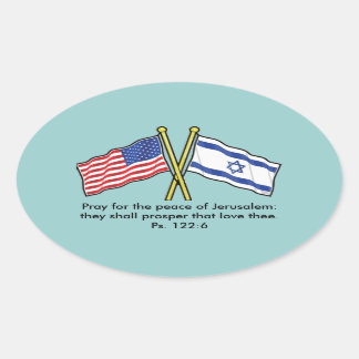 Adesivo Oval Rezar Pela Paz Dos Stickers De Jerusalém
