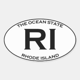 Adesivo Oval RI - Rhode Island