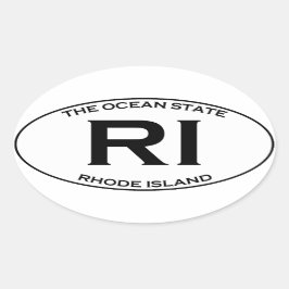 Adesivo Oval RI - Rhode Island
