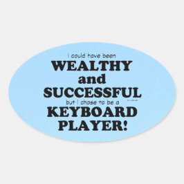 Adesivo Oval rico e bem-sucedido do teclado