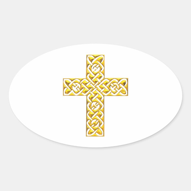 Adesivo Oval Rico Ouro Cross (Frente)