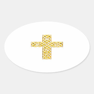 Adesivo Oval Rico Ouro Cross