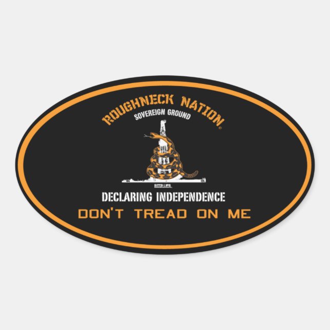 Adesivo Oval RIG Oilfield (Frente)