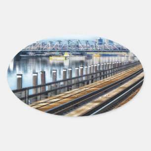 Adesivo Oval rio das construções bronx Nova Iorque