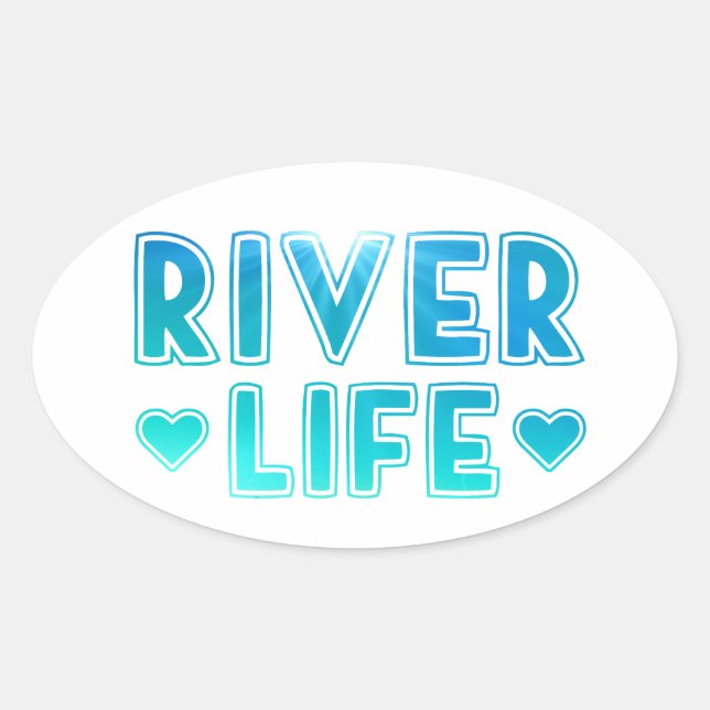 Adesivo Oval River Life Oval Sticker (Frente)