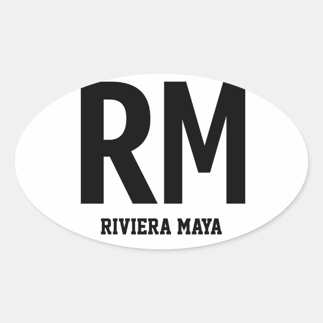 Adesivo Oval Riviera Maya Oval Bumper Sticker (Frente)
