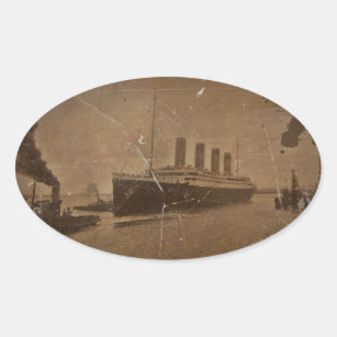 Adesivo Oval RMS Titanic Southampton