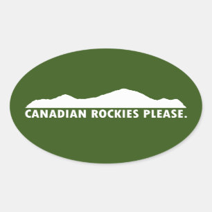 Adesivo Oval Rockies canadenses por favor