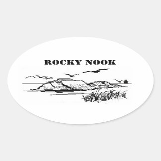 Adesivo Oval Rocky Nook Salt Rocks Sticker