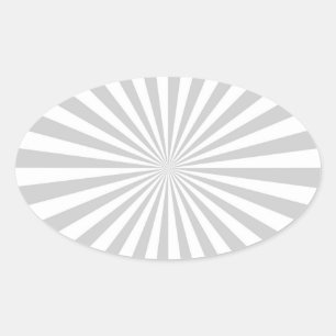 Adesivo Oval Roda de rotação de Cinzas claras clássicas