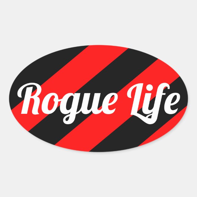 Adesivo Oval Rogue Life (Frente)