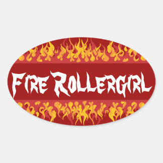 Adesivo Oval Rollegirl de incêndio