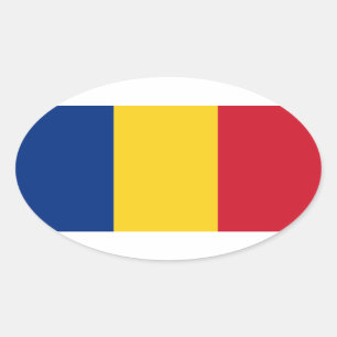 Adesivo Oval Romênia* Indicador Oval Sticker România