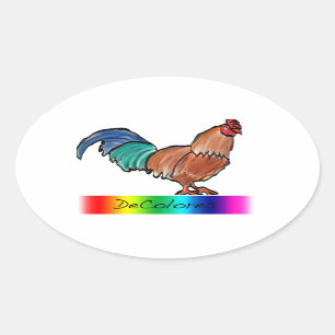 Adesivo Oval Rooster DeColores