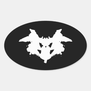 Adesivo Oval Rorschach Inkblot