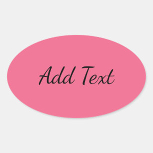 Adesivo Oval Rosa Cravo