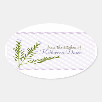 Adesivo Oval Rosemary