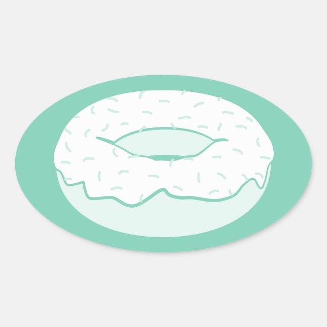 Adesivo Oval rosquinhas (Frente)