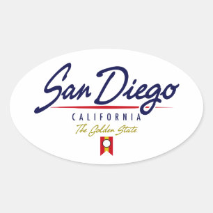 Adesivo Oval Roteiro de San Diego