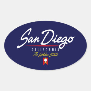 Adesivo Oval Roteiro de San Diego