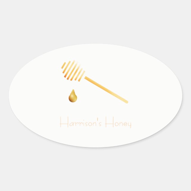 Adesivo Oval Rótulo de mel (Frente)