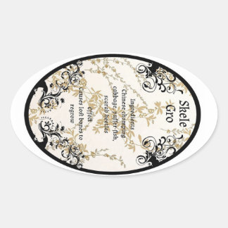 Adesivo Oval Rótulo de poção Skelegro