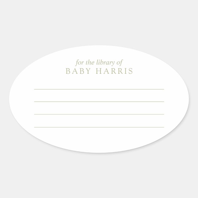 Adesivo Oval Rótulo do livro (Frente)