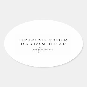 Adesivo Oval Rótulo Oval - 4,5" x 2,7"