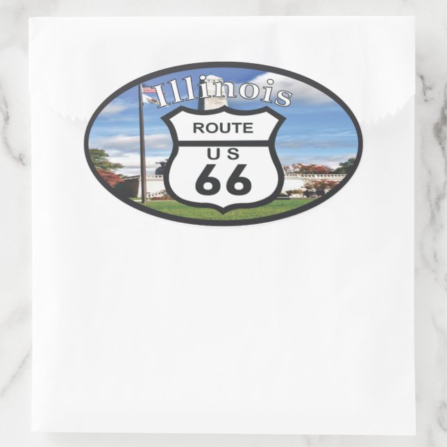 Adesivo Oval route 66 (Bolsa)