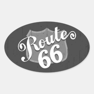 Adesivo Oval Route 66 Weatherboard