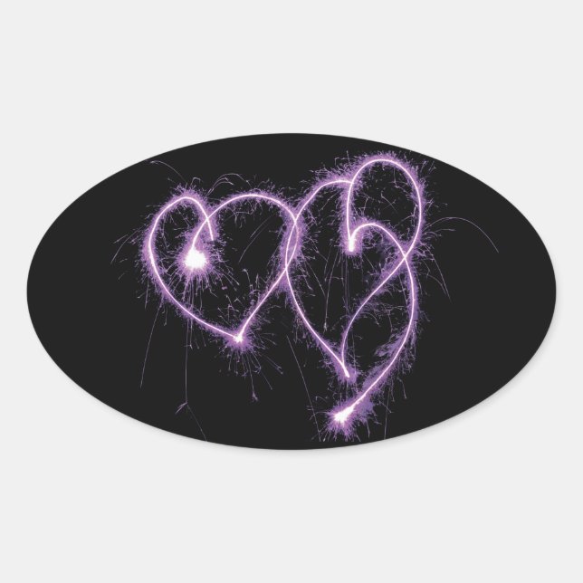 Adesivo Oval Roxo Dois Peixes-Pulso (Frente)