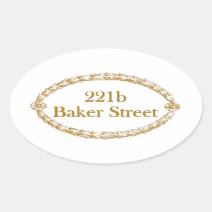 Adesivo Oval Rua Baker 221b