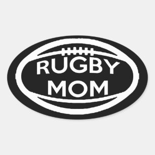 Adesivo Oval Rugby Mãe