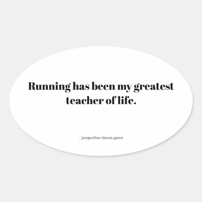 Adesivo Oval Running quote (Frente)